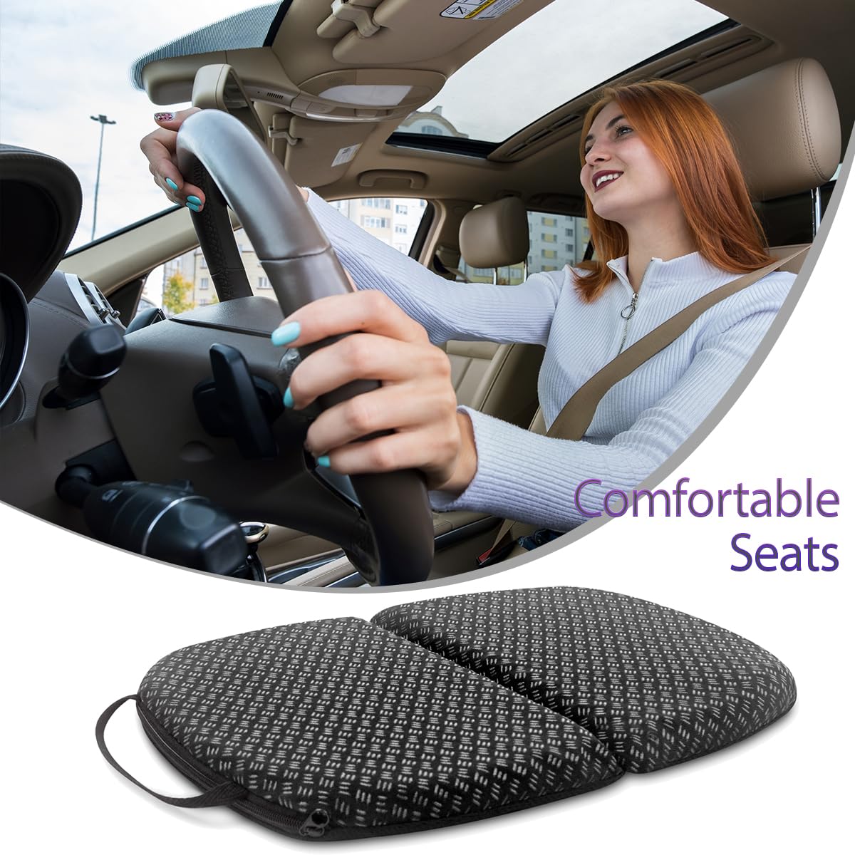 Amazon.com: Foldable Gel Seat Cushion for Travel, Portable Chair